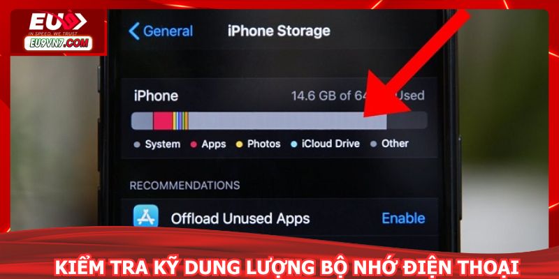 Kiểm tra kỹ dung lượng bộ nhớ điện thoại